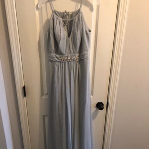 Dusty blue formal dress